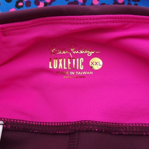 Lilly Pulitzer Luxletic Weekender High Rise Cherry UPF 50 Wicking Legging 2XL - Picture 9 of 13